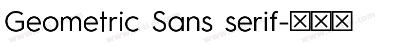 Geometric Sans serif字体转换